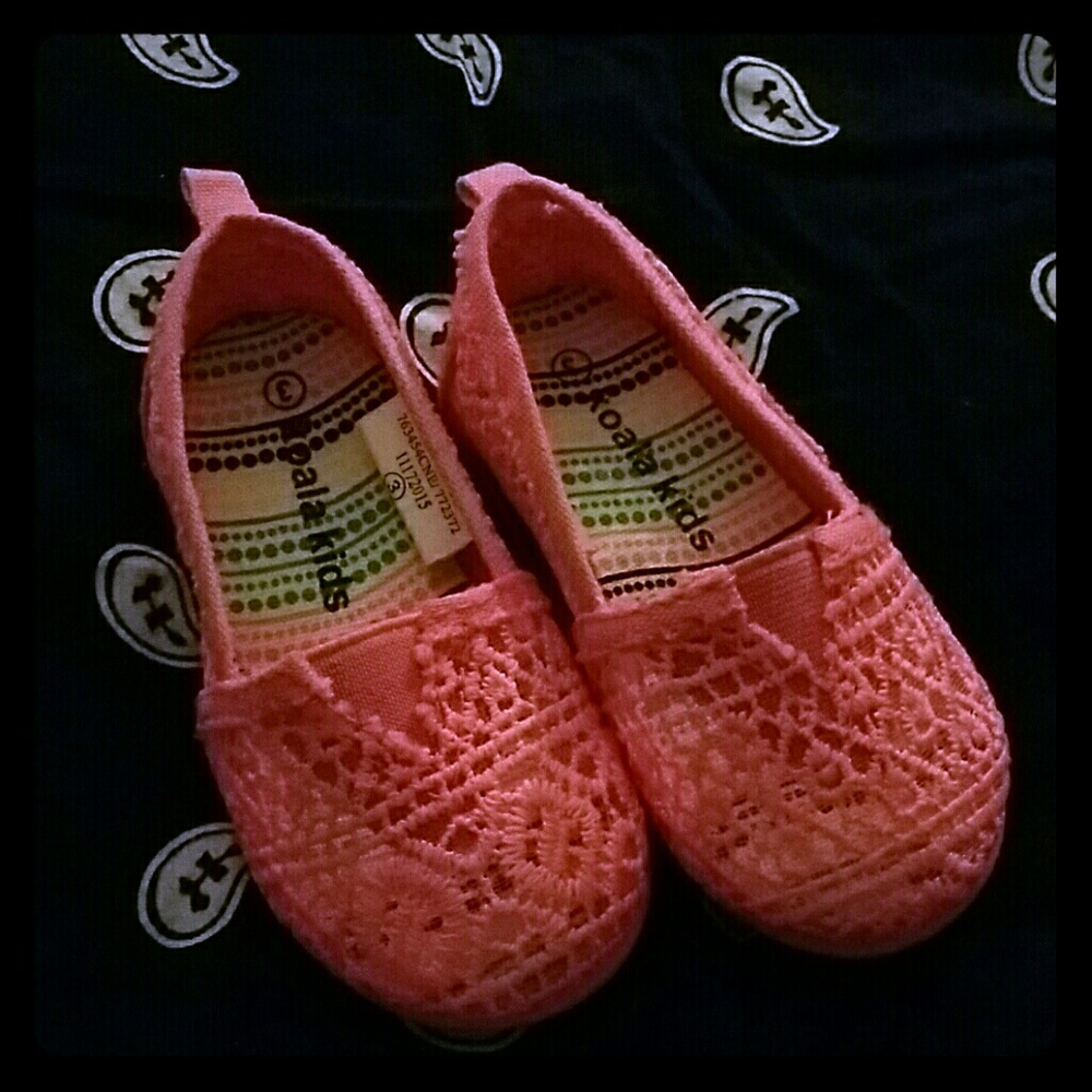 Koala Kids Slip-on Pink Lace Espadrille Size 3